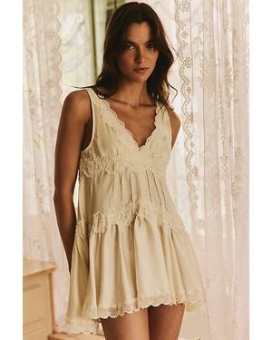 Intimately By Free People In This Groove Mini Slip Dress By - White