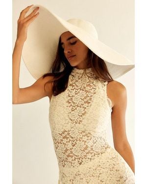 Free People Shady Character Packable Wide Brim Hat - Natural