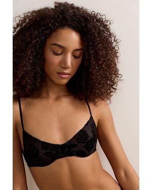 Only Hearts Bed Of Roses Underwire Bra - Black