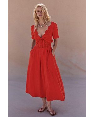 Free People All You Need Is Lace Midi Dress in Purple | Lyst Free People All You Need Is Lace Midi Dress in Purple | Lyst