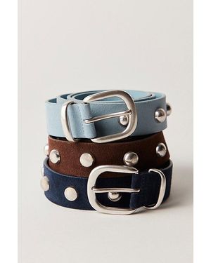 Free People Rhodes Suede Belt - Gray