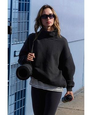 Fp Movement A Cut Above Mock Neck Pullover Sweatshirt - Black