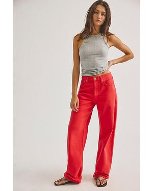 Agolde Long Arc Jeans - Red