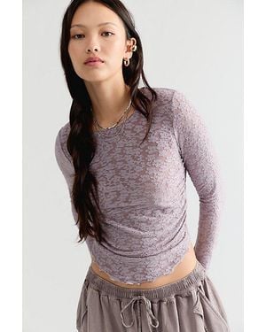 Free People Anora Long Sleeve Top - Purple