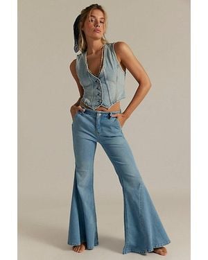 Free People Marque Flare Jeans - Blue