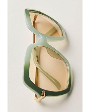 Free People Polly Oversized Square Sunglasses - Green