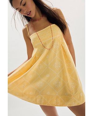 Free People Sun Chaser Mini Dress - Yellow
