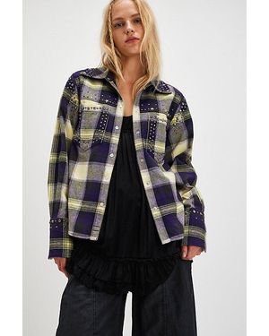 Free People We The Free Marfa Studded Shirt - Blue