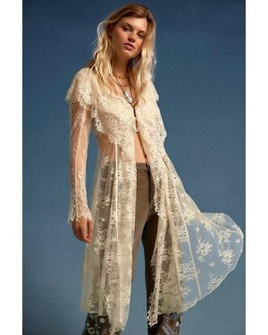 Nigel Preston Maud Lace Duster Top - Natural