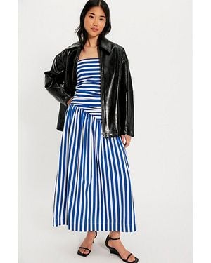 SWF Ruched Bodice Midi Dress - Blue