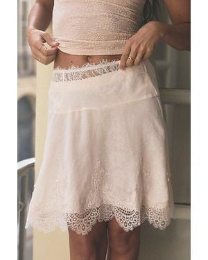 Intimately By Free People Something Satin Mini Slip Skirt - Green