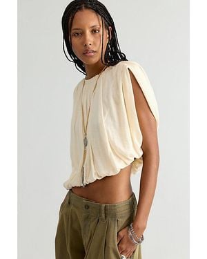 Free People Emily Bubble Tank Top - Natural