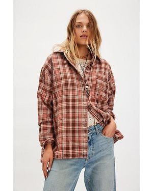 Free People Hallie Plaid Shirt - Multicolour