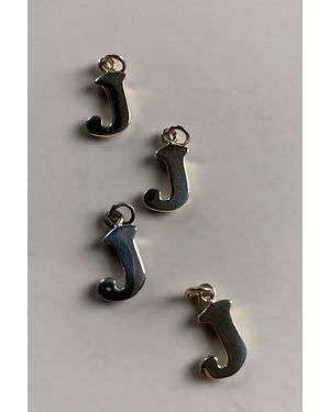 SharpLilTeeth Vintage Sterling Letter J Initial Charm Selected By - Gray