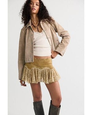 Free People Fp One Eden Lace Mini Skort - Natural