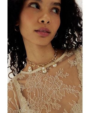 Free People Evening Glow Necklace - Brown