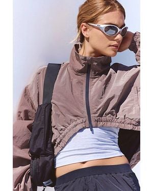 Fp Movement Heat It Up Cropped Nylon Jacket - Blue