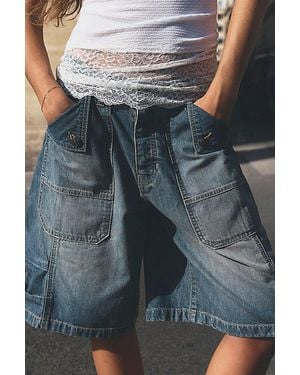 Free People We The Free Mikie Long Shorts - Blue