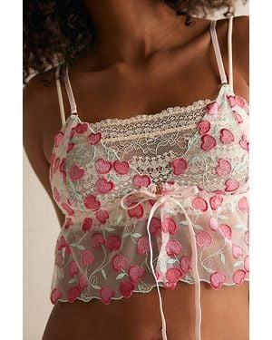 NETTE ROSE Primrose Frill Bralette - Red