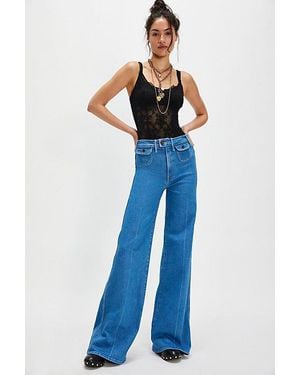 Mother The Pocketbook Hustler Roller Heel Jeans - Blue