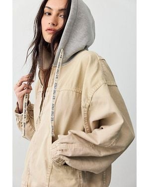 Free People We The Free Iggy Hooded Denim Jacket - Natural