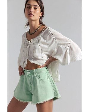 Free People Sparks Fly Shorts - Green