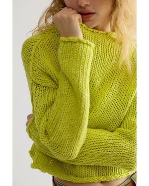 Free People Opal Rollneck Knit Jumper - Yellow