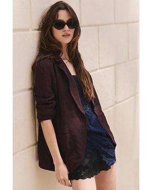 Free People Gemmas Blazer Jacket - Brown