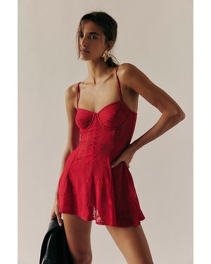 Norma Kamali Underwire Pickleball Dress - Red