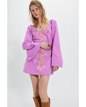 Free People Spring Fling Mini Dress - Purple