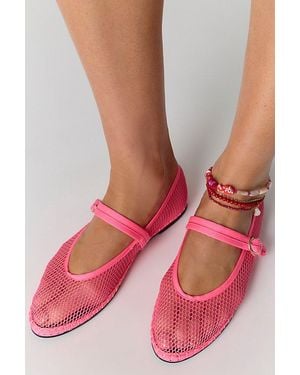 Flabelus Isabella Mesh Mary Janes - Pink