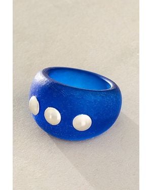 Free People Marlowe Resin Ring - Blue