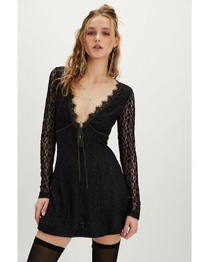 Free People Petra Mini Dress - Black