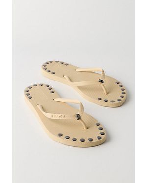 Brizza Arezzo Keepsake Embellished Thong Sandals By - Natural