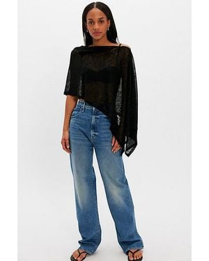 Mother High-Waisted Tunnel Vision Sneak Jeans - Blue