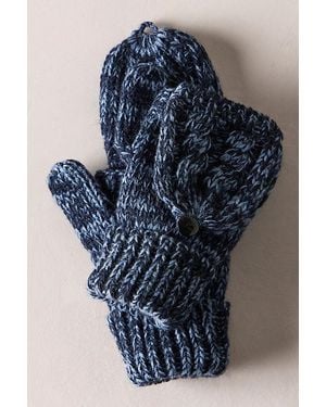 Free People Marl It Pop Top Mittens - Blue