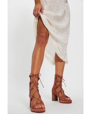 Free People Markie Lace-Up Platforms - Multicolor