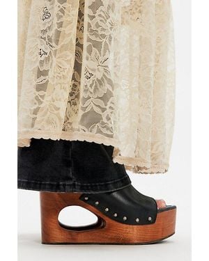 Free People Coast Cut-Out Clogs - Natural