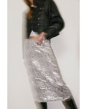 Intimately By Free People Party Trick Sequin Midi Slip Skirt By - Black