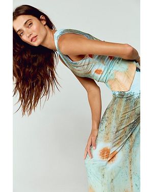Feners Besos Midi Skirt Set - Multicolor