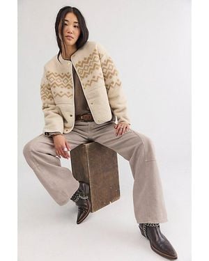 Barbour Ferrisdale Fair Isle Fleece Jacket - Natural
