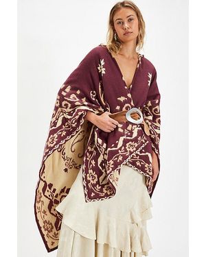 Free People Rown Printed Duster Top - Red
