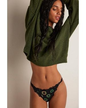 Free People Charlie Micro Thong - Green