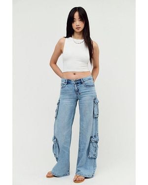 Ksubi Dropout Low-Rise Cargo Jeans - Blue