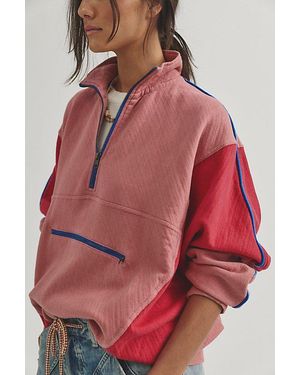 Free People We The Free Charlie Half-Zip Sweatshirt - Multicolour