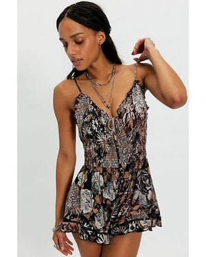 Free People Free As A Bird Romper - Black