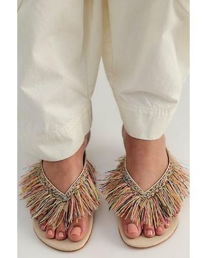 Vicenza Funhaus Fringe Heels By - Natural