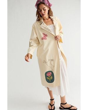 Denim and Bone Folk Duster Jacket - Natural