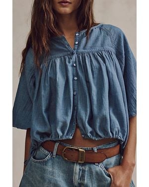 Free People Marysol Denim Top - Blue