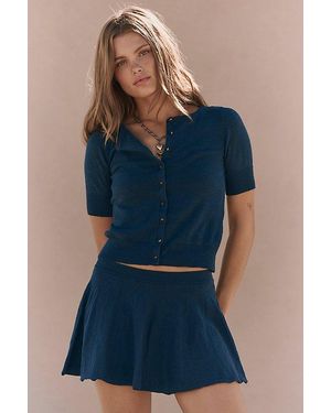 Free People Lucy Sweater Skort Set - Blue